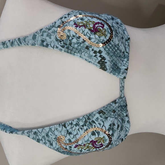 Nwt Cia.Maritima Snakeskin & Sequin Bikini - Picture 3 of 16